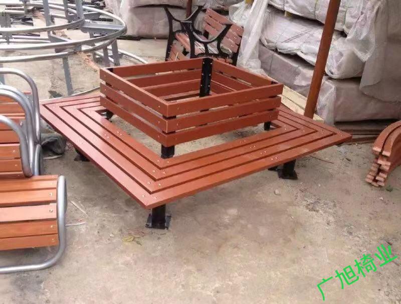 天津广场休闲椅施工案例